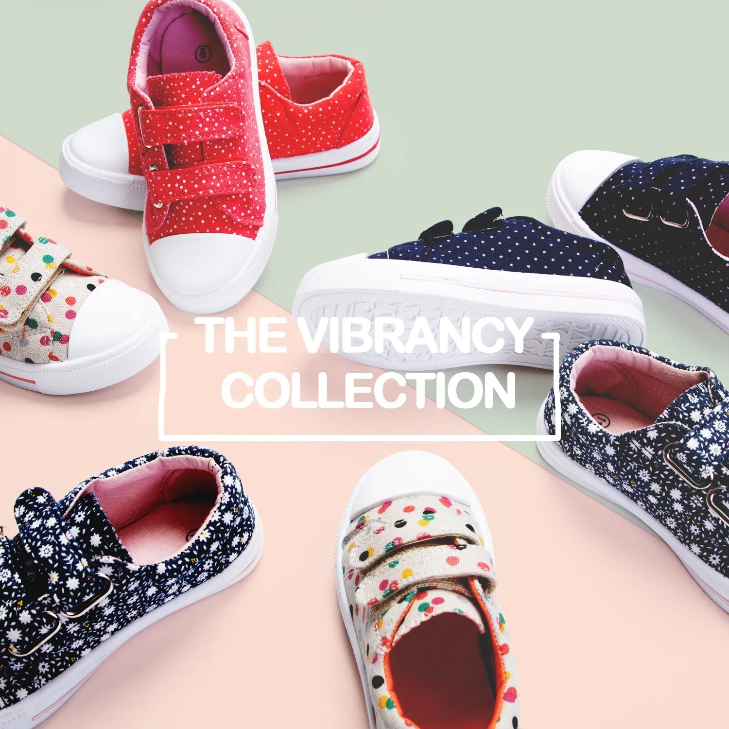 Dark Blue Sneakers with Purple Polka Dot Velcro