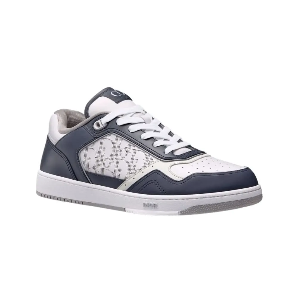 Dior B27 Smooth Calfskin With Dior Oblique Jacquard Deep Blue
