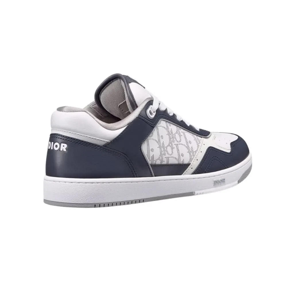 Dior B27 Smooth Calfskin With Dior Oblique Jacquard Deep Blue