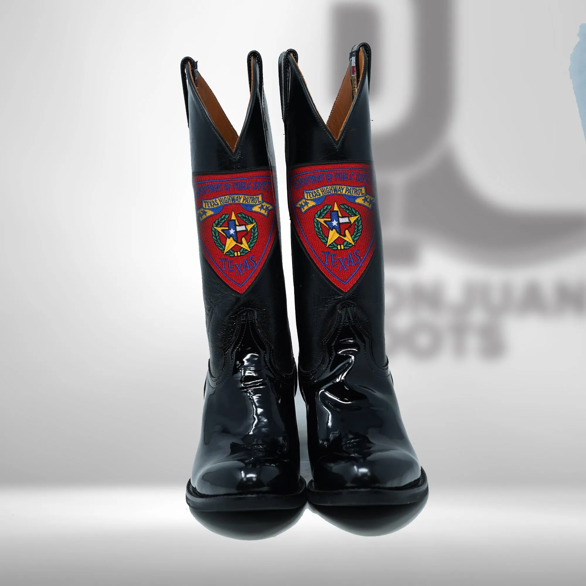 DJ1011W | Don Juan Boots Women's Patent Leather Trooper Boots