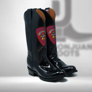 DJ1011W | Don Juan Boots Women's Patent Leather Trooper Boots