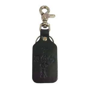 Dogtown - Leather Clip On Keychain Black