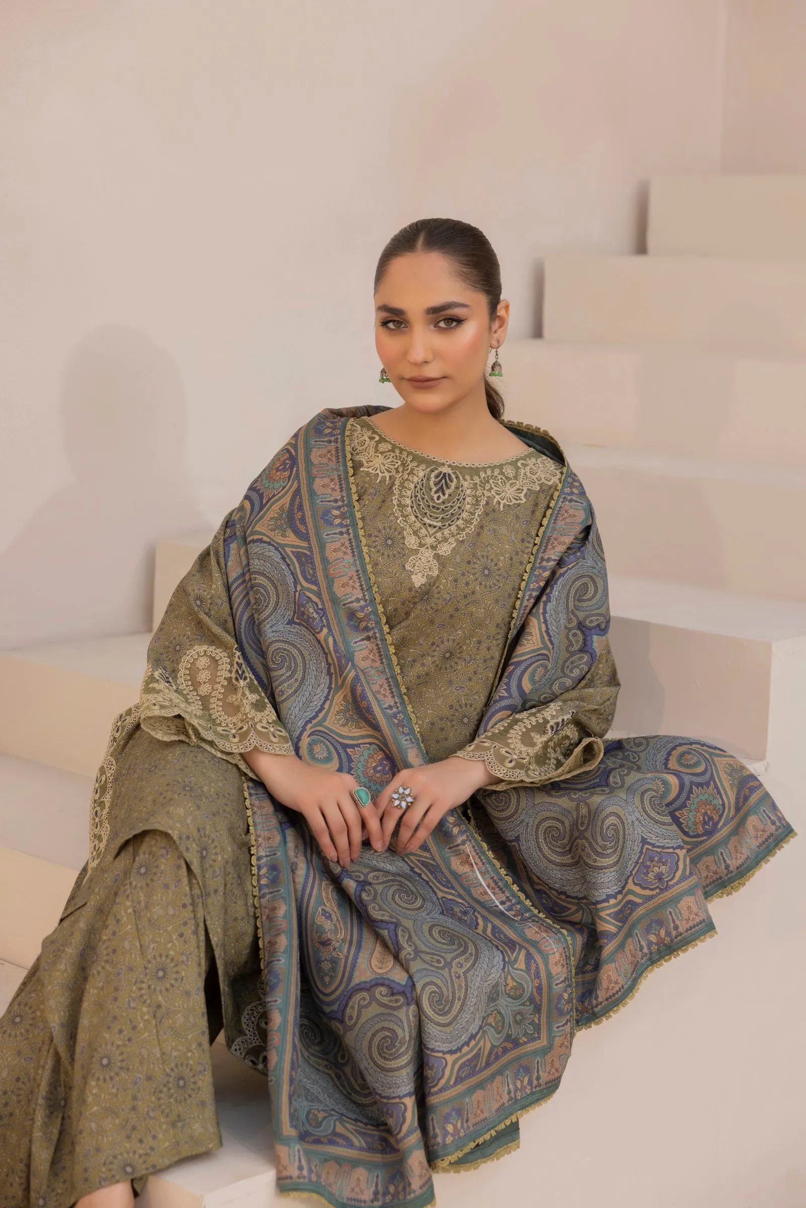 DZP-07 3PC DHANAK PRINTED