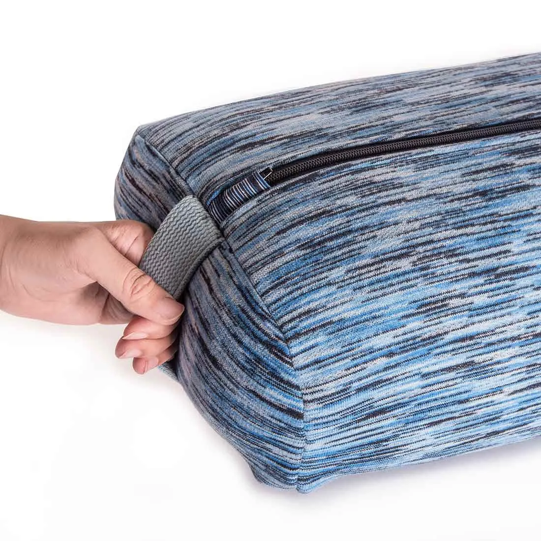 easyoga Warm Lean On Yoga Bolster - D31 Blue Gray Stripe