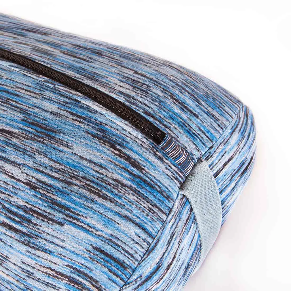 easyoga Warm Lean On Yoga Bolster - D31 Blue Gray Stripe