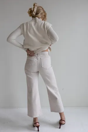 Ecru Relaxed Fit Denim-Final Sale