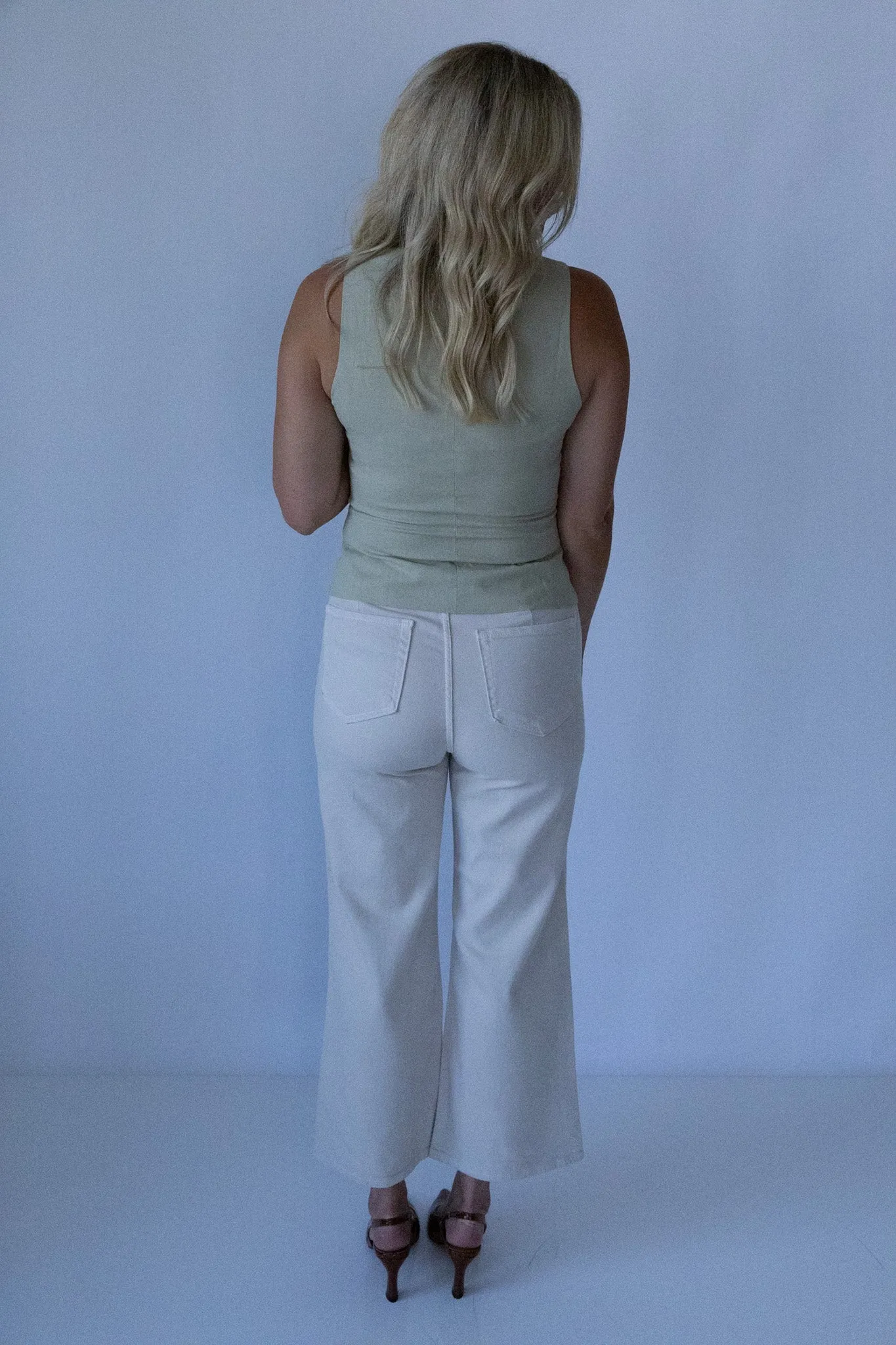 Ecru Relaxed Fit Denim-Final Sale