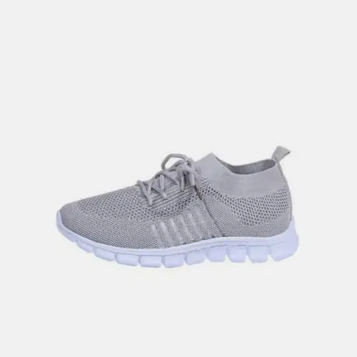 Elastic Knit Sneakers Mesh Lace
