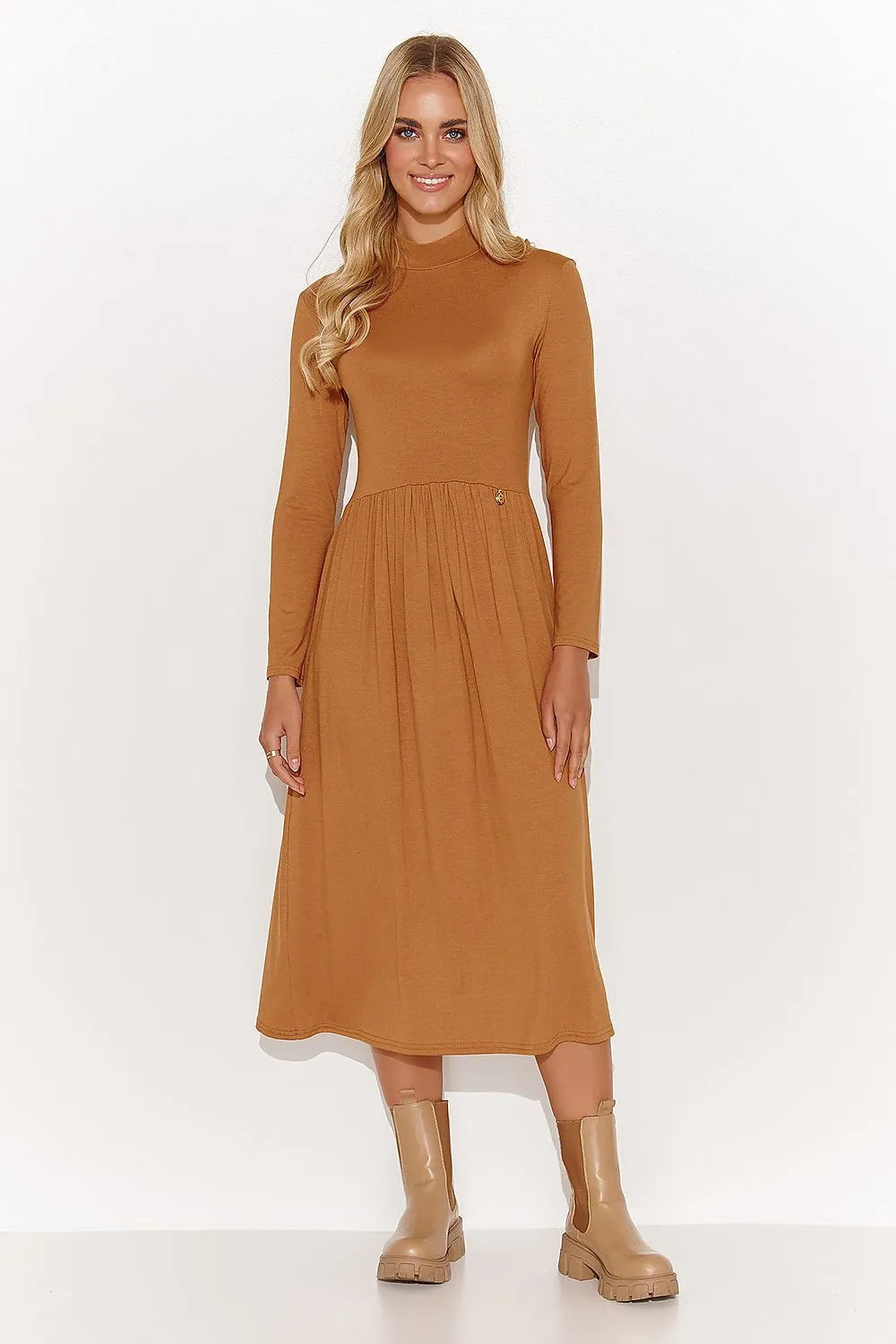 Elegant Turtleneck Fitted Dress
