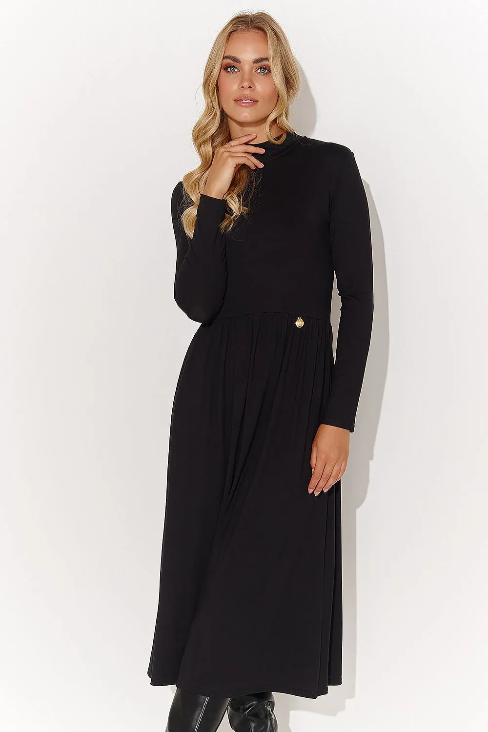 Elegant Turtleneck Fitted Dress