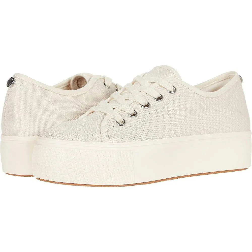 Elore Light Tan Lace Up Platform Shoes
