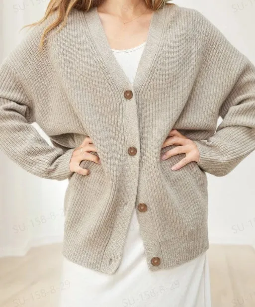 Fall-Winter Stylish Button Oversized Cocoon Cardigan
