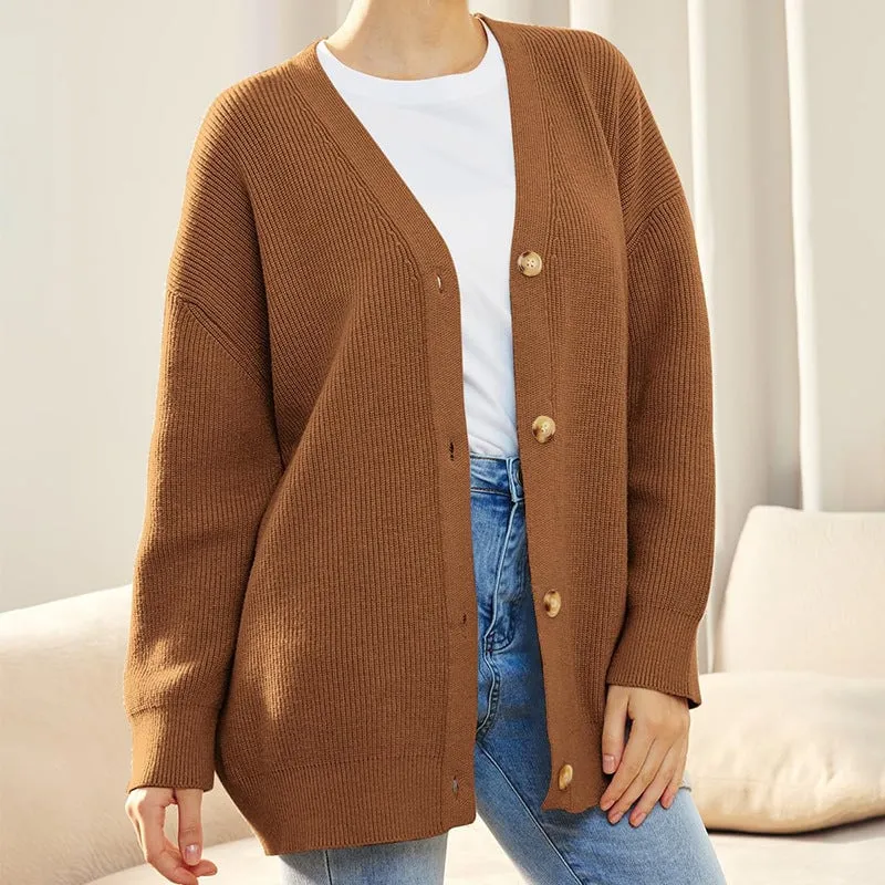 Fall-Winter Stylish Button Oversized Cocoon Cardigan