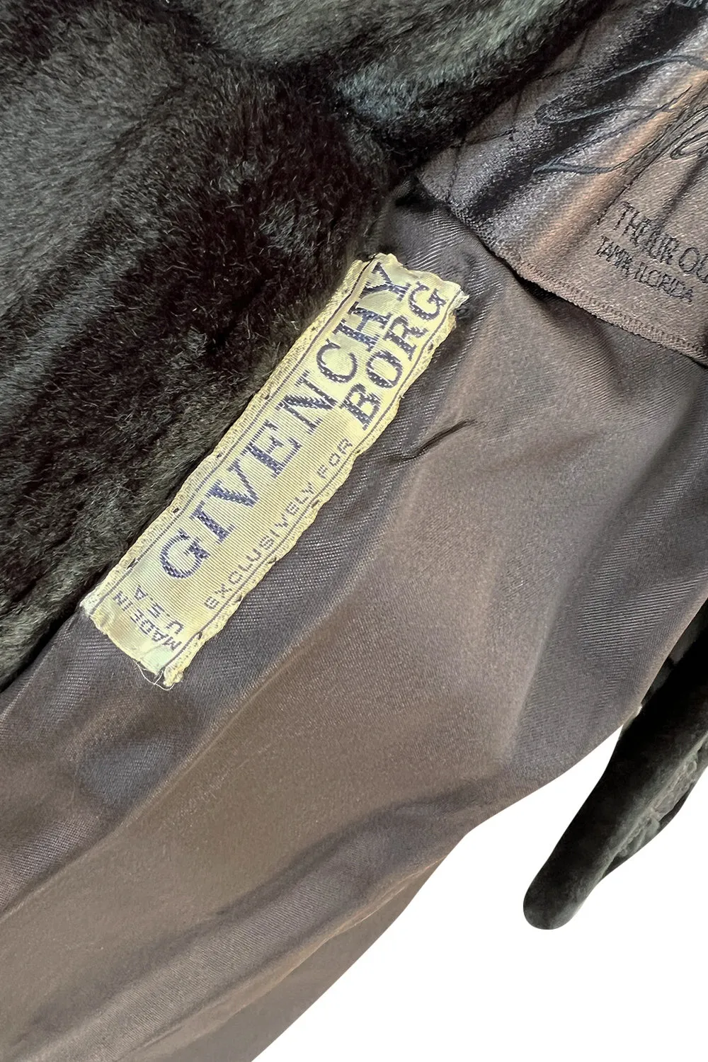 Fantastic 1970s Givenchy Top Stitched & Pacthwork Mixed with Faux Fur Deep Brown Coat