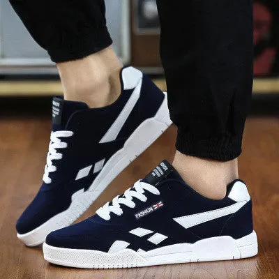fashion Brand Men Shoes Casual Lace Up Canvas Shoes Men Flats Shoes For Male Trainers Black size38-47