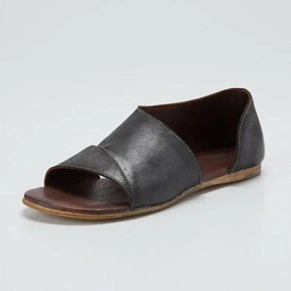 Fashion Casual Fish Toe Flat Sandals