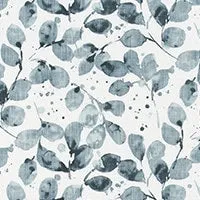 Faux Roman Shade Valance in Botanical Prints of Blue, Green or Grey and White, 100% Cotton Canvas, Fully Lined, Custom Made