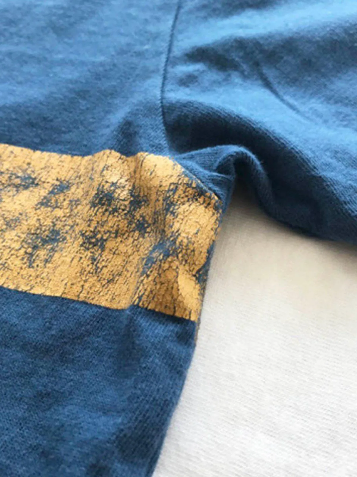 Free Rage Recycled Cotton Vintage Tee Team C Navy