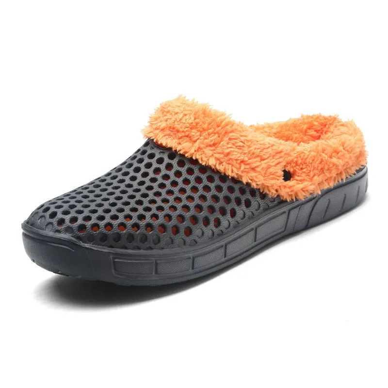Fuzzy Plush Mule Slippers – Footwear for Couples