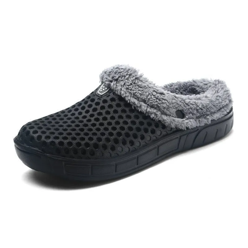 Fuzzy Plush Mule Slippers – Footwear for Couples