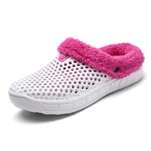 Fuzzy Plush Mule Slippers – Footwear for Couples