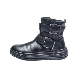 Geox Ankle Boots Leather Black Colour For Kids