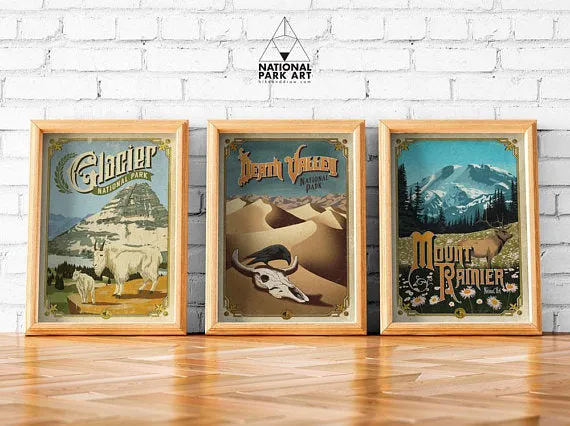 GET 3 NATIONAL PARK POSTERS