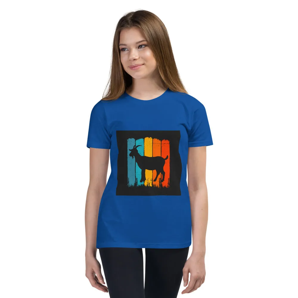 Girls Youth Short Sleeve T-Shirt – Retro Goat Edition