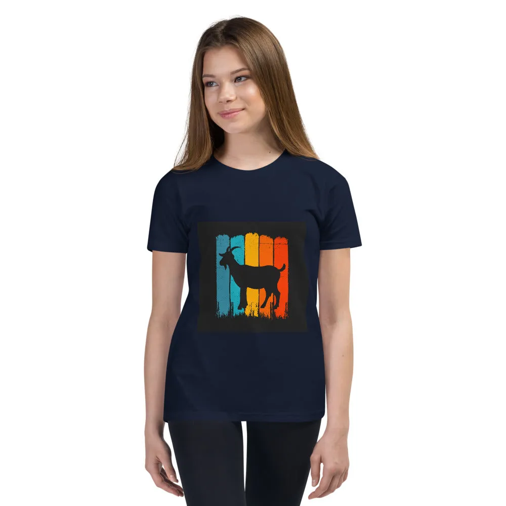 Girls Youth Short Sleeve T-Shirt – Retro Goat Edition