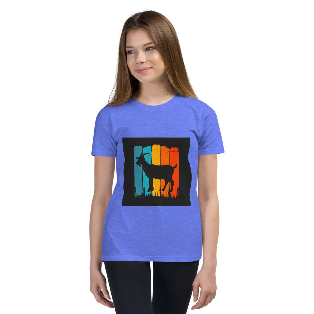 Girls Youth Short Sleeve T-Shirt – Retro Goat Edition