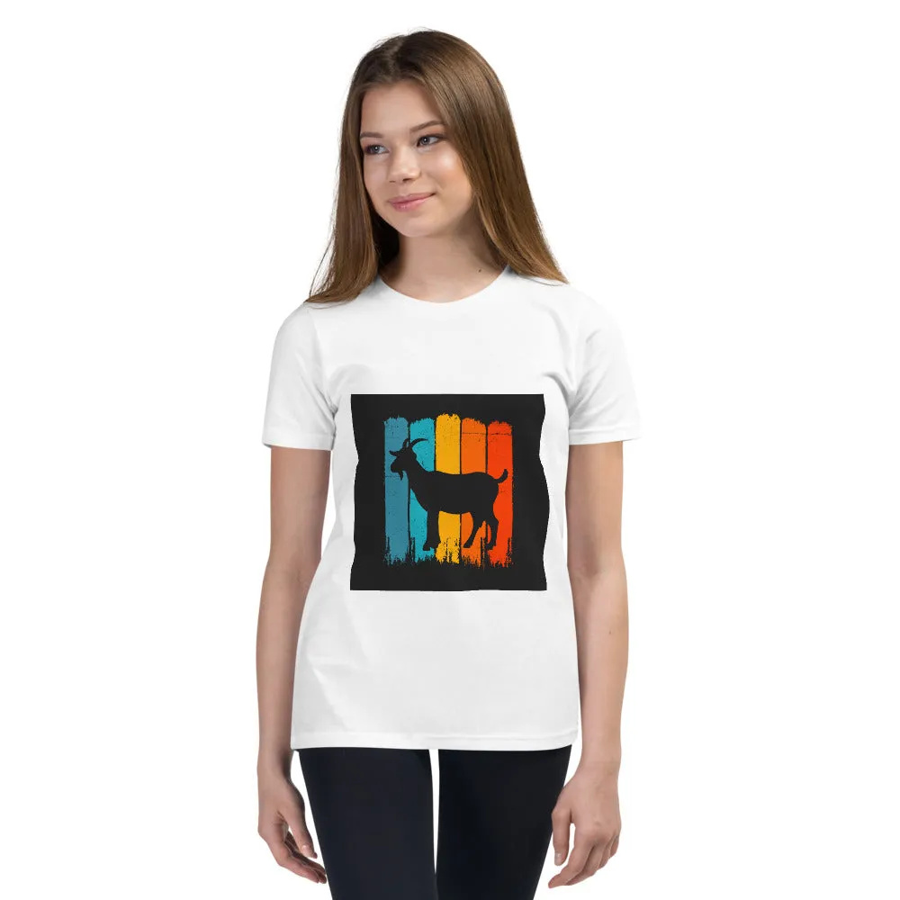 Girls Youth Short Sleeve T-Shirt – Retro Goat Edition