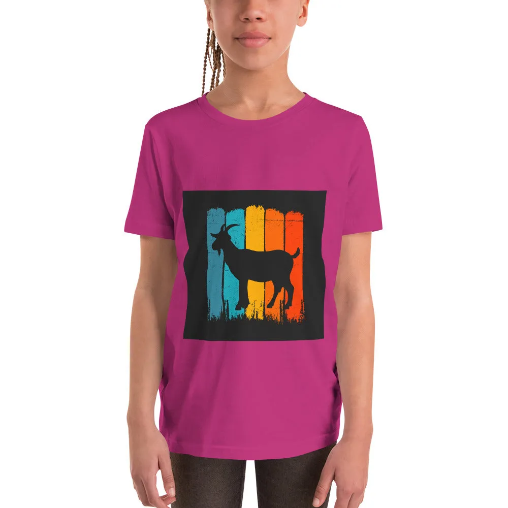 Girls Youth Short Sleeve T-Shirt – Retro Goat Edition