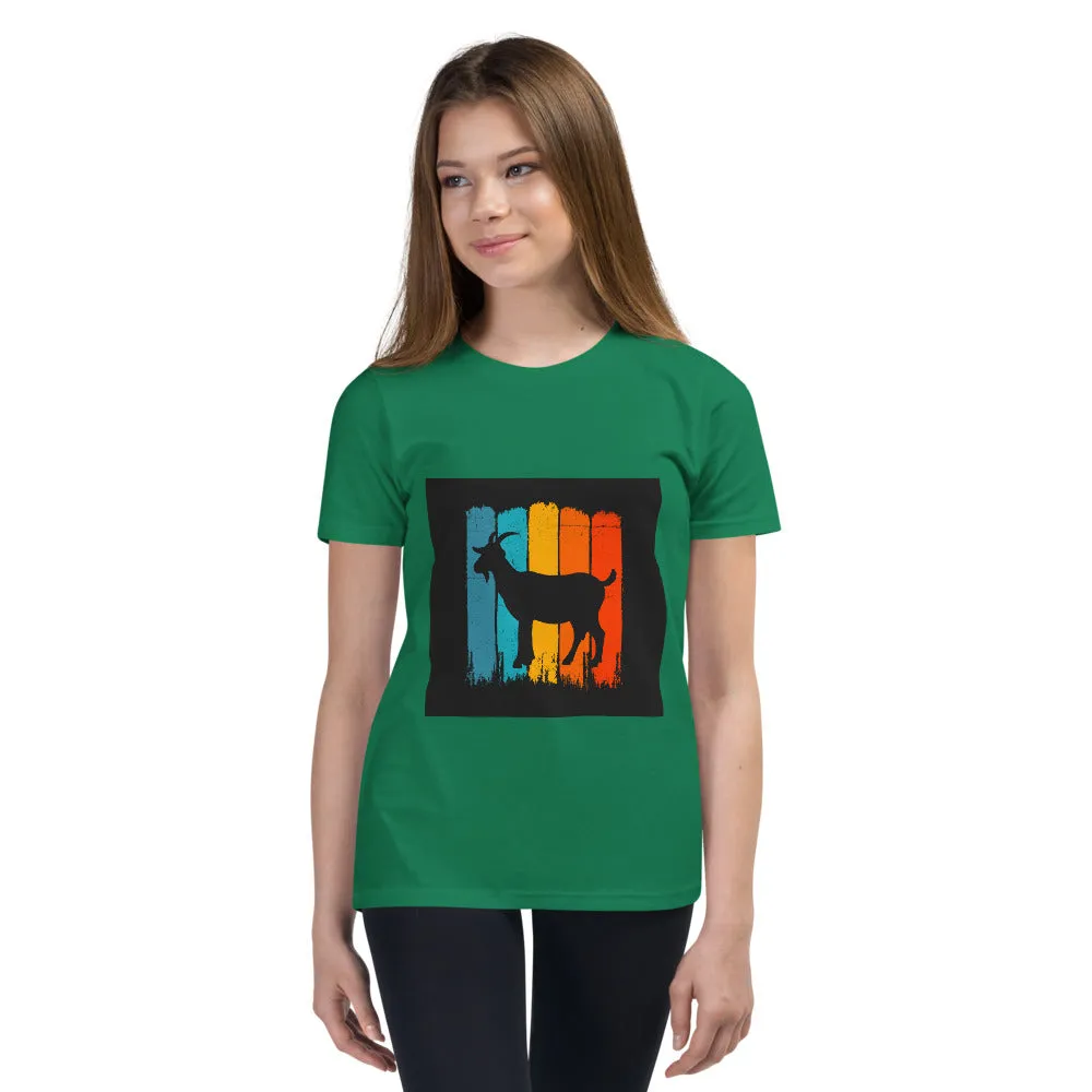 Girls Youth Short Sleeve T-Shirt – Retro Goat Edition