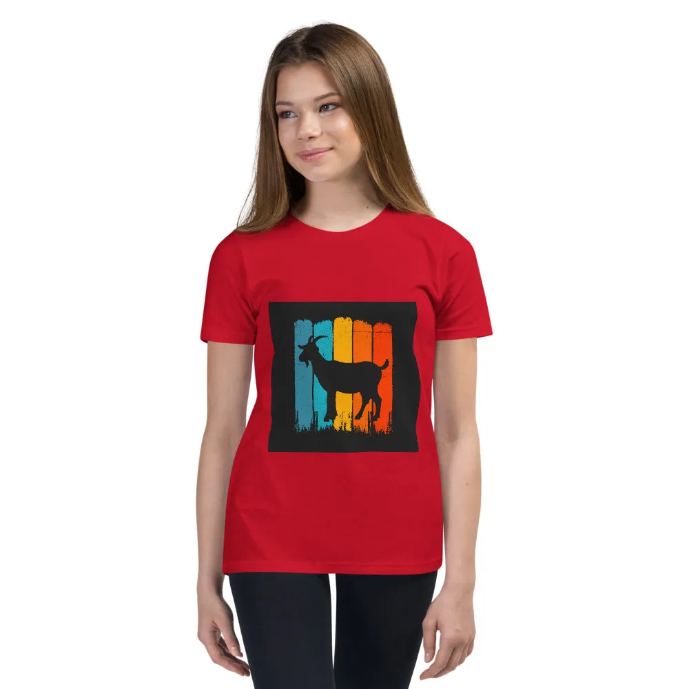 Girls Youth Short Sleeve T-Shirt – Retro Goat Edition