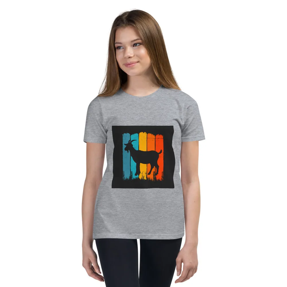 Girls Youth Short Sleeve T-Shirt – Retro Goat Edition