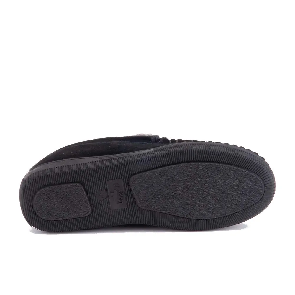 'Grizzly Suede' men's warmlined home slipper - Black