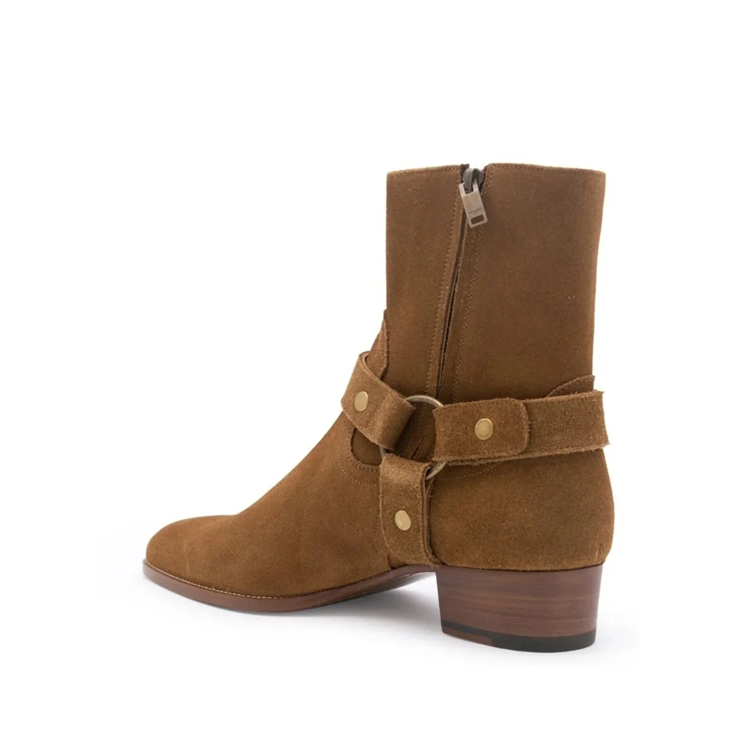 Handmade Custom Brown Suede Ankle Boots