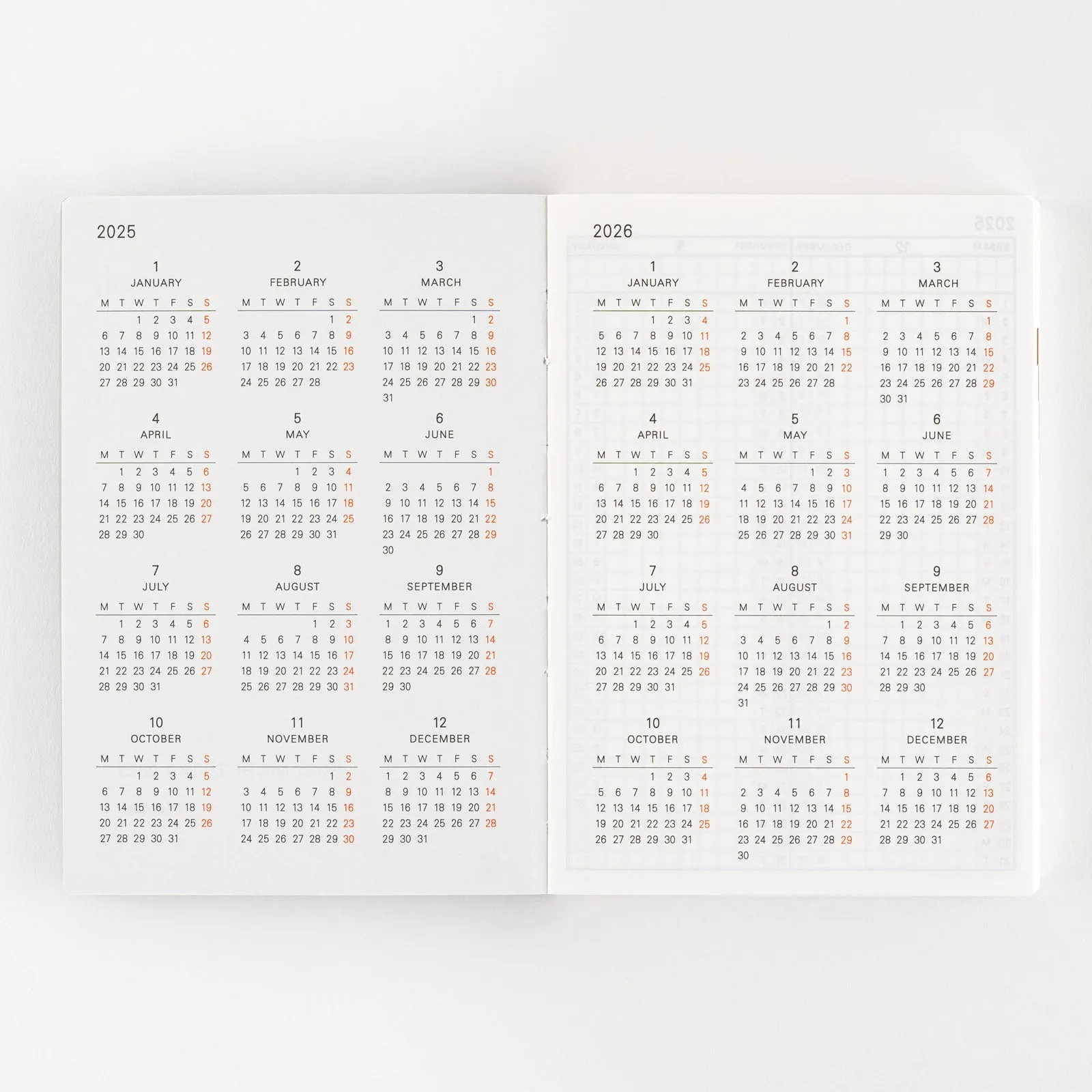 [Hobonichi 2025] Planner Book (A6 / English)