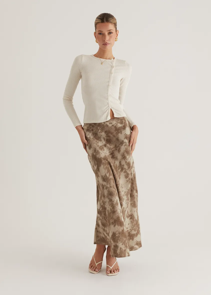 Hollie Maxi Skirt - Walnut