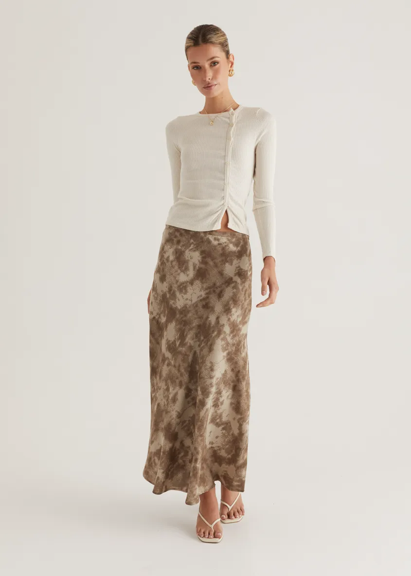 Hollie Maxi Skirt - Walnut