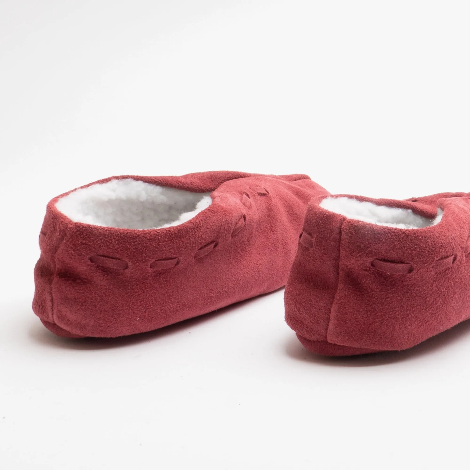 House of Slippers PIXIE Womens Suede Boot Slippers Red