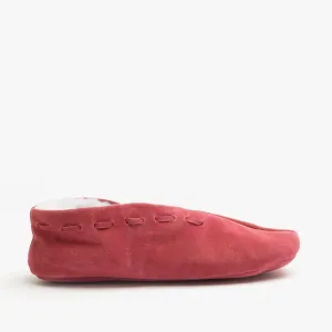 House of Slippers PIXIE Womens Suede Boot Slippers Red