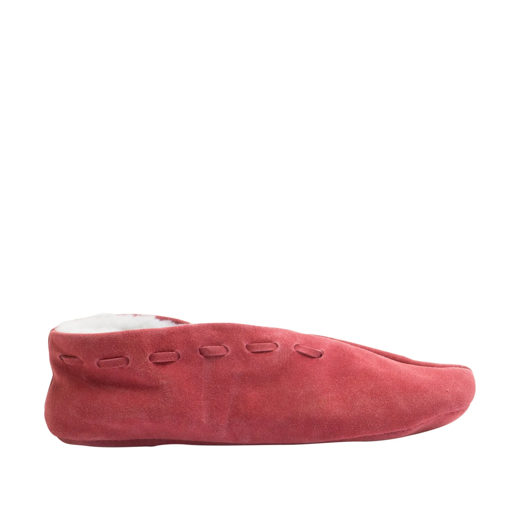 House of Slippers PIXIE Womens Suede Boot Slippers Red