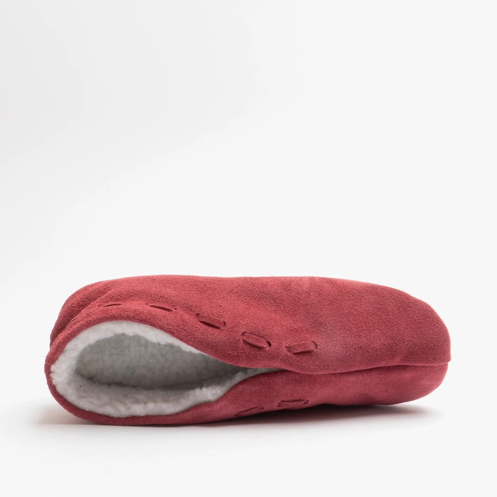 House of Slippers PIXIE Womens Suede Boot Slippers Red