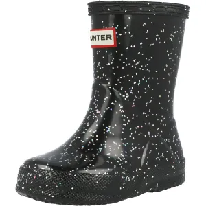 Hunter Kids First Black Glitter Wellington Boots