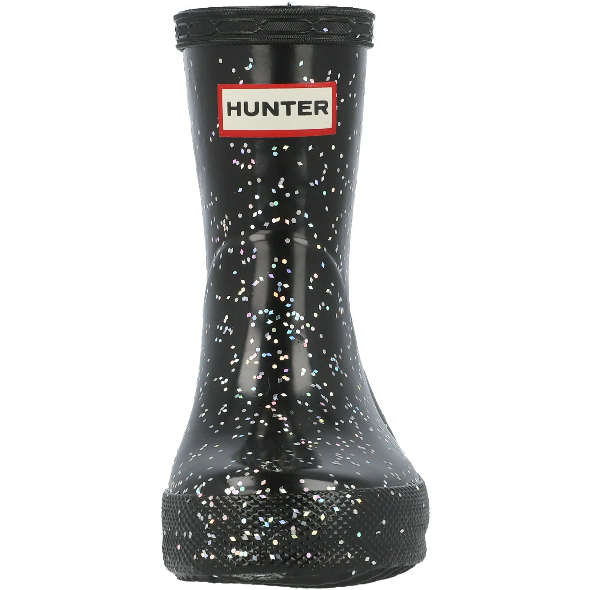 Hunter Kids First Black Glitter Wellington Boots