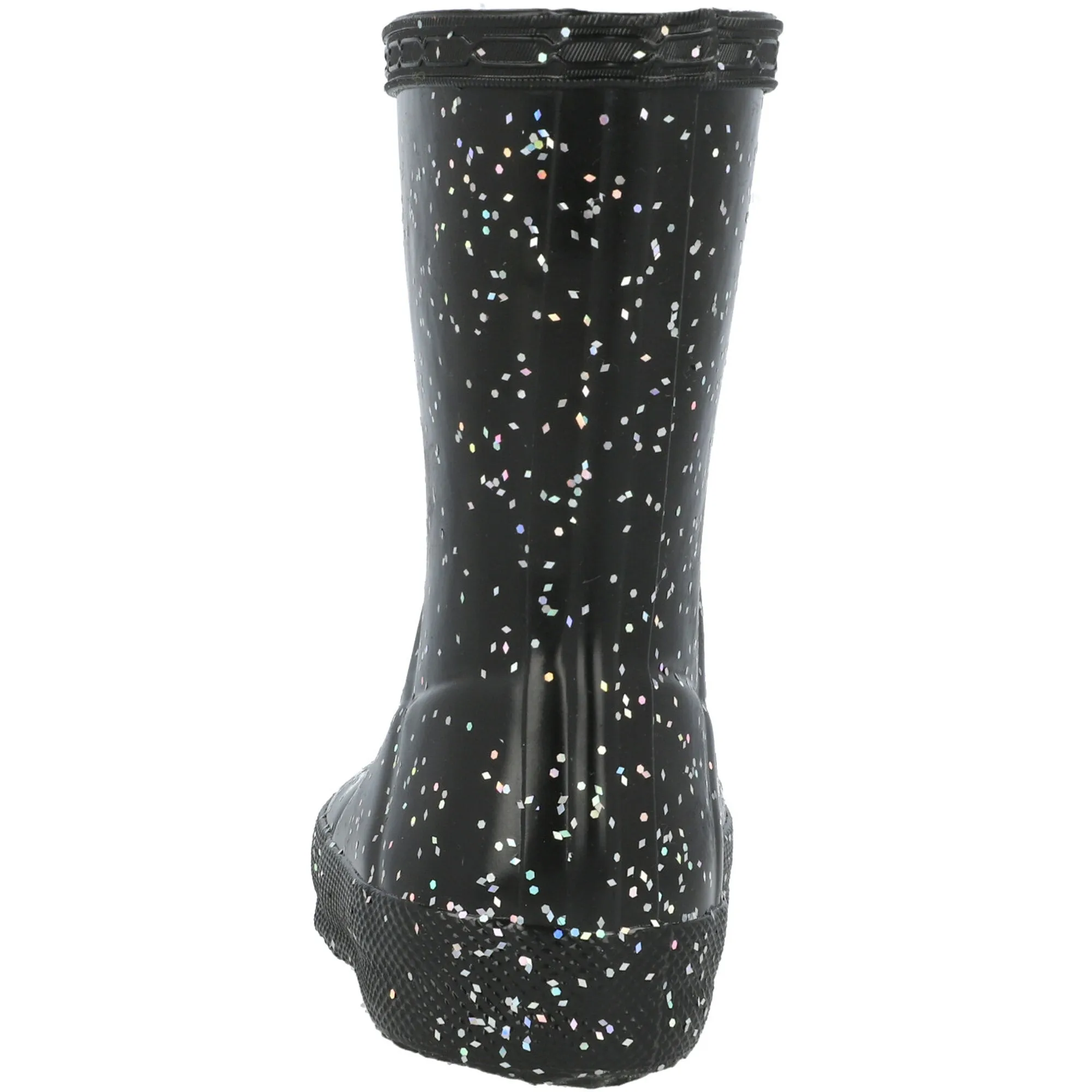 Hunter Kids First Black Glitter Wellington Boots