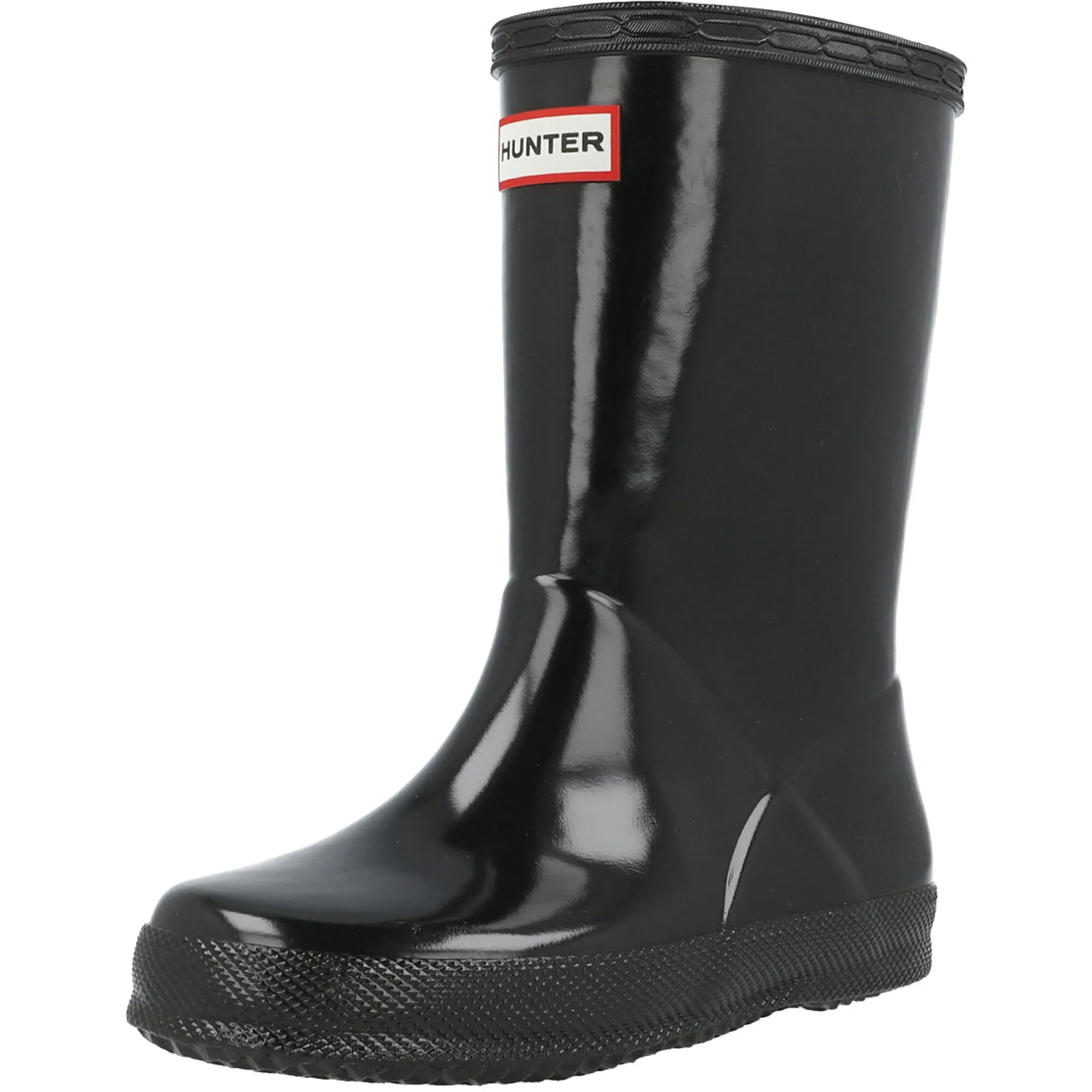 Hunter Kids First Gloss Black Wellies