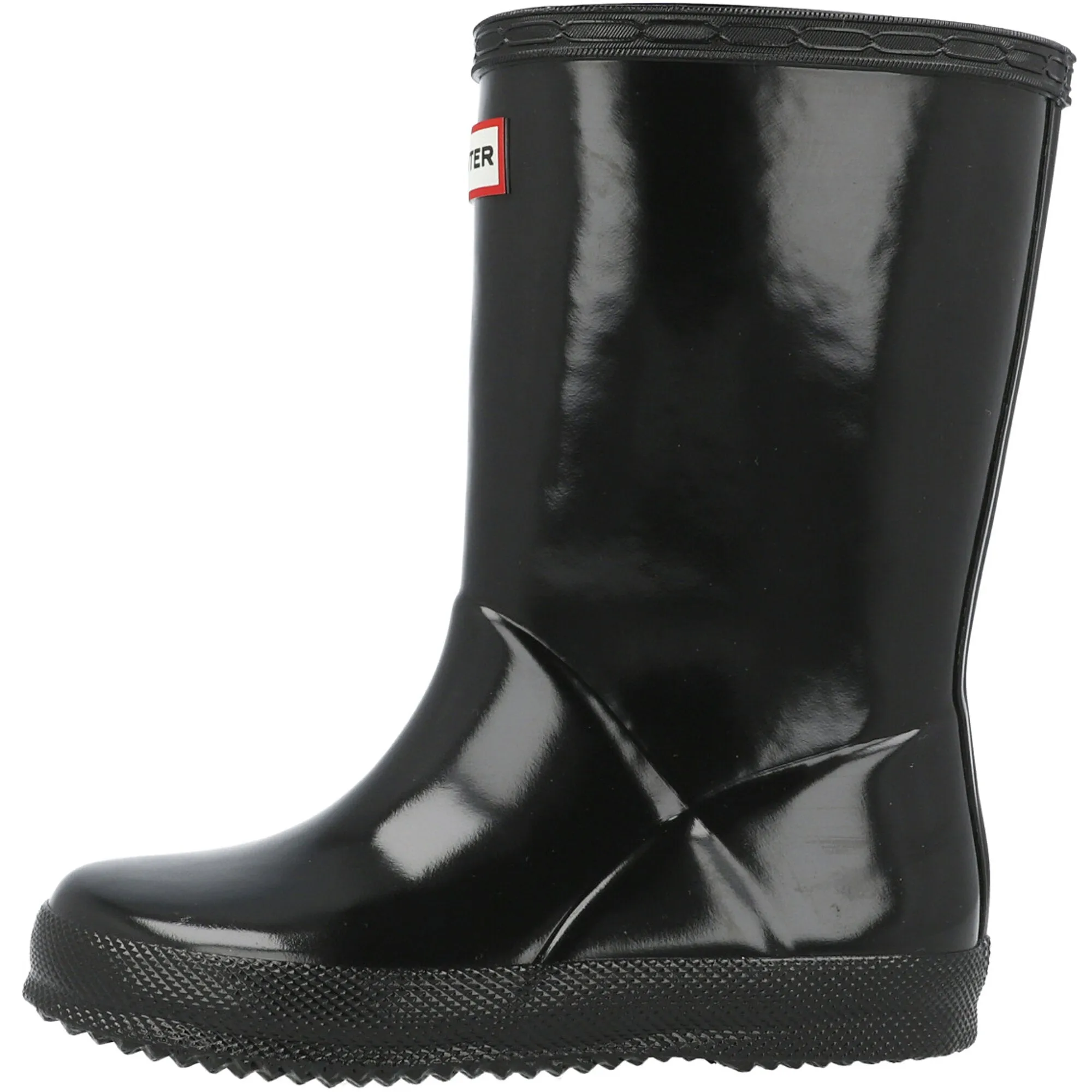 Hunter Kids First Gloss Black Wellies