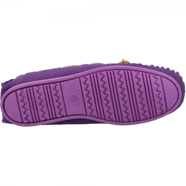 Hush Puppies ALLIE Womens Suede Slippers Purple